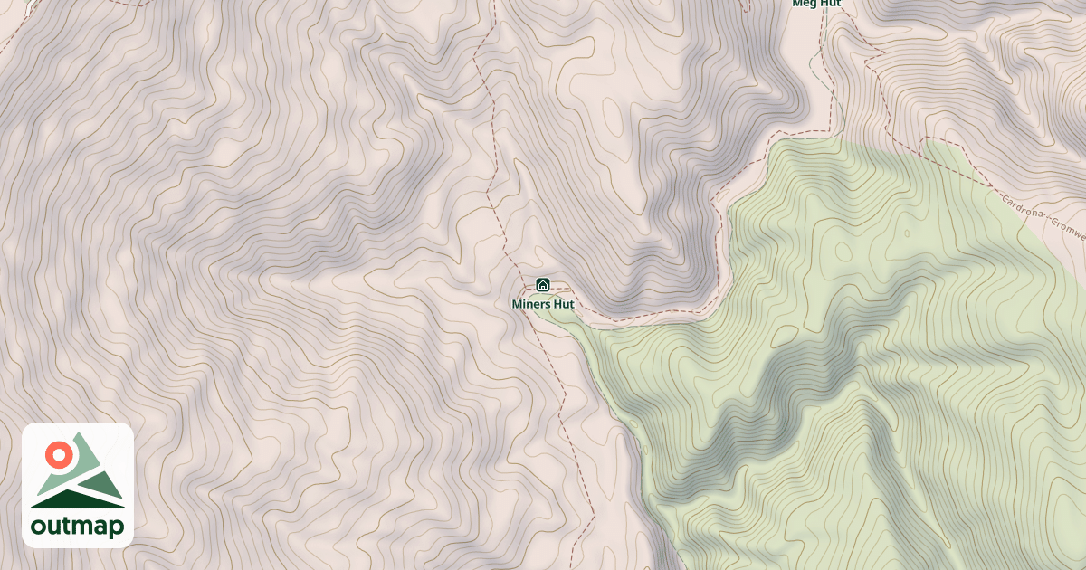 Map of Miners Hut