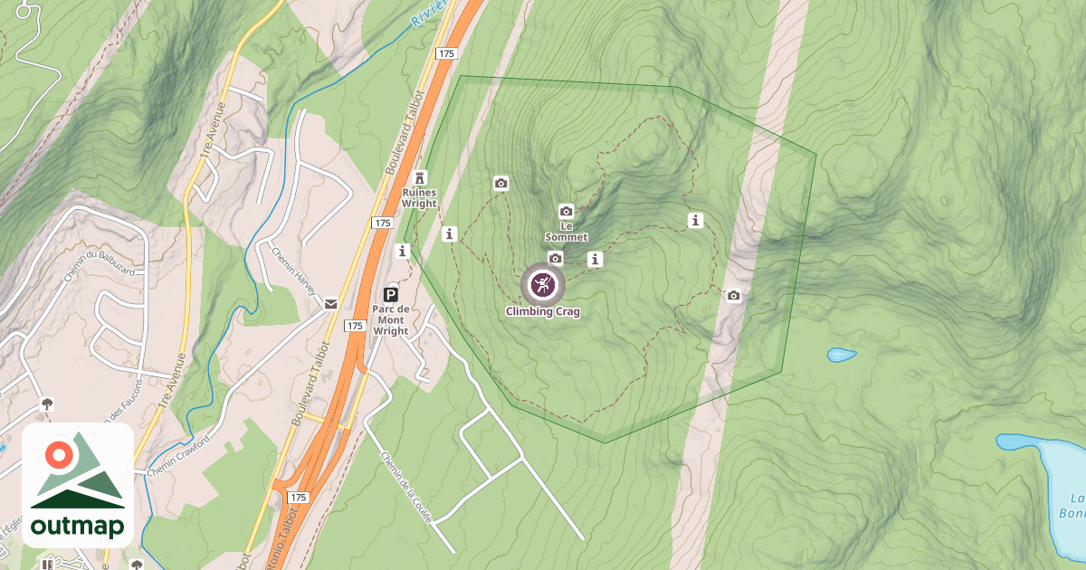 Map of Climbing Crag