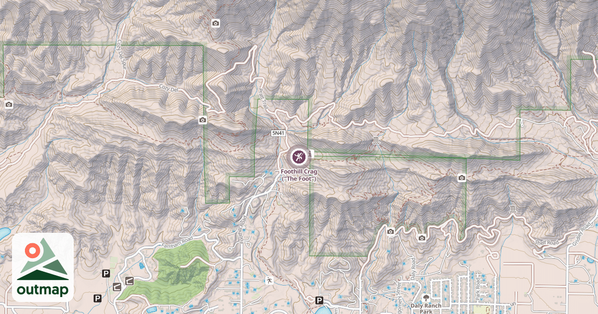 Map of Foothill Crag ("The Foot")