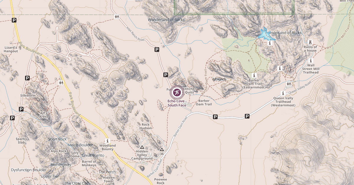 Map preview of Echo Cove - South Face