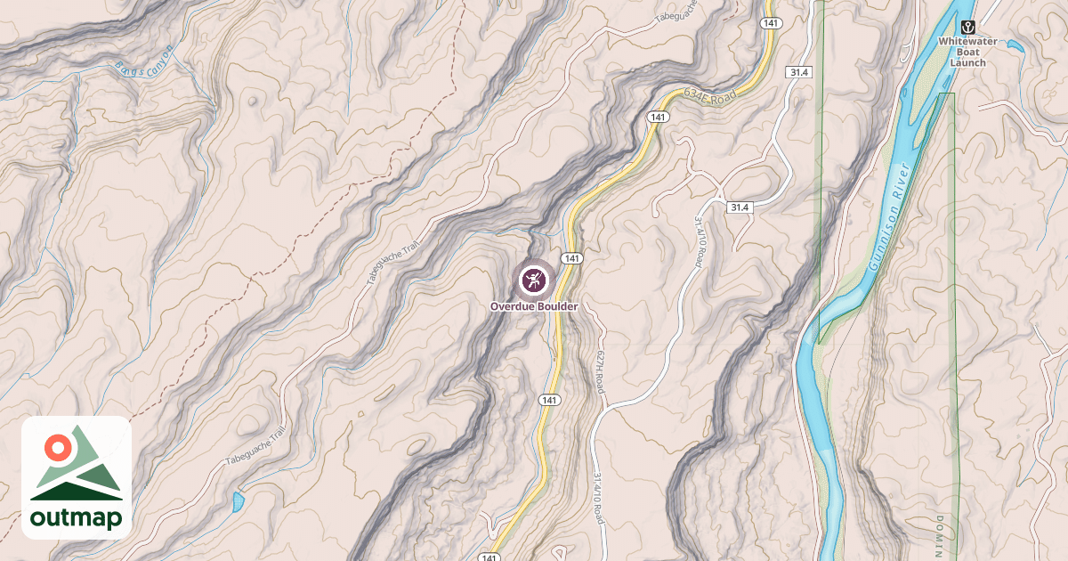 Map of Overdue Boulder