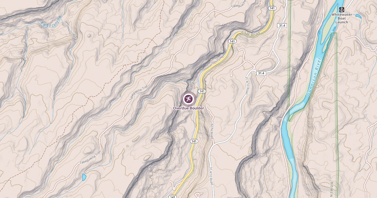 Map preview of Overdue Boulder