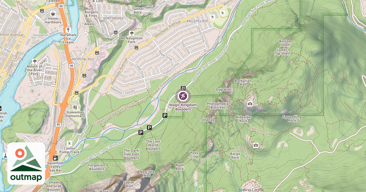 Map of Magic Kingdom Boulders