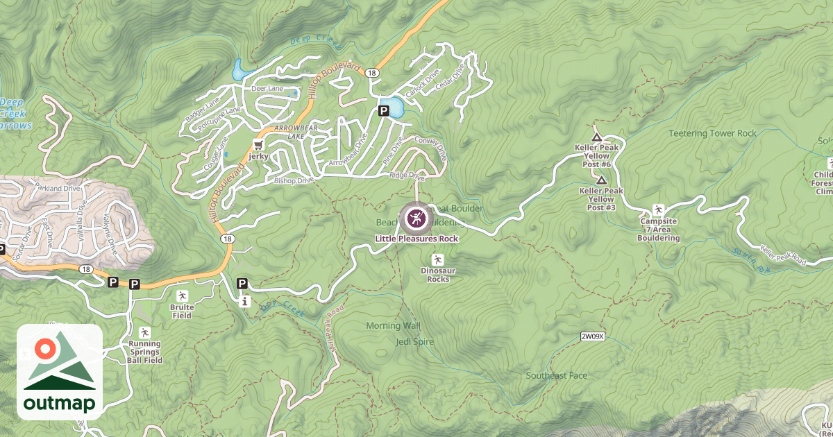 Map of Little Pleasures Rock
