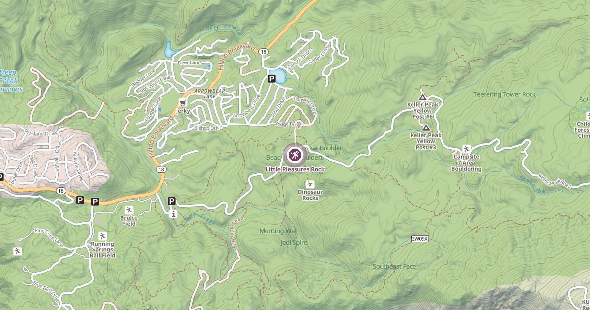 Map preview of Little Pleasures Rock
