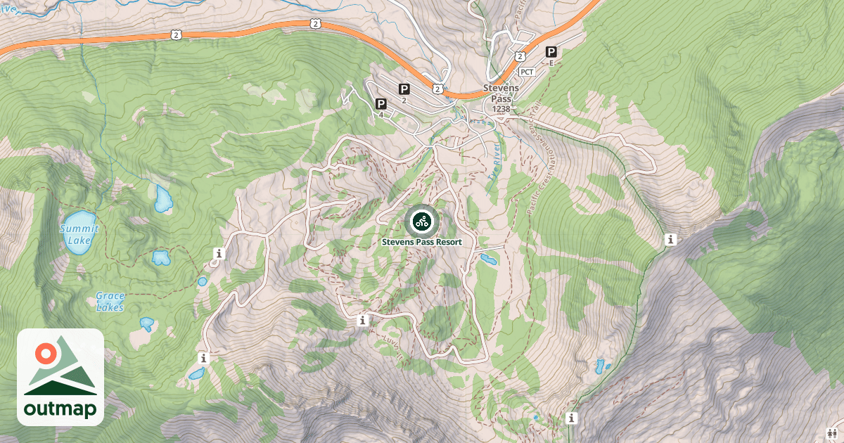 Map of Stevens Pass Resort