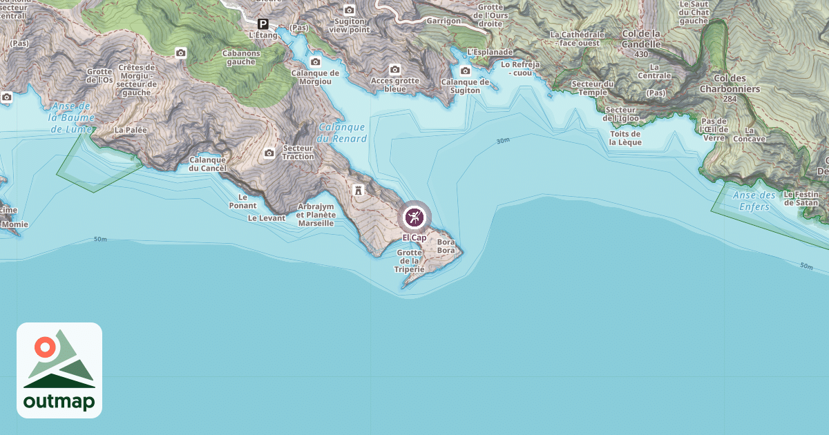 Map of El Cap