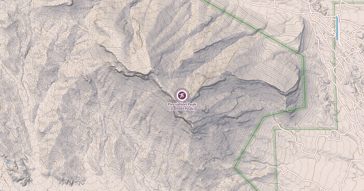 Map preview of Pincushion Peak (Damsel Peak)