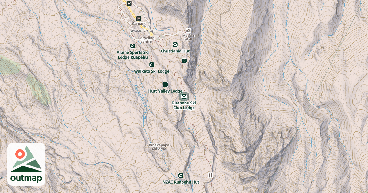 Map of Ruapehu Ski Club Lodge