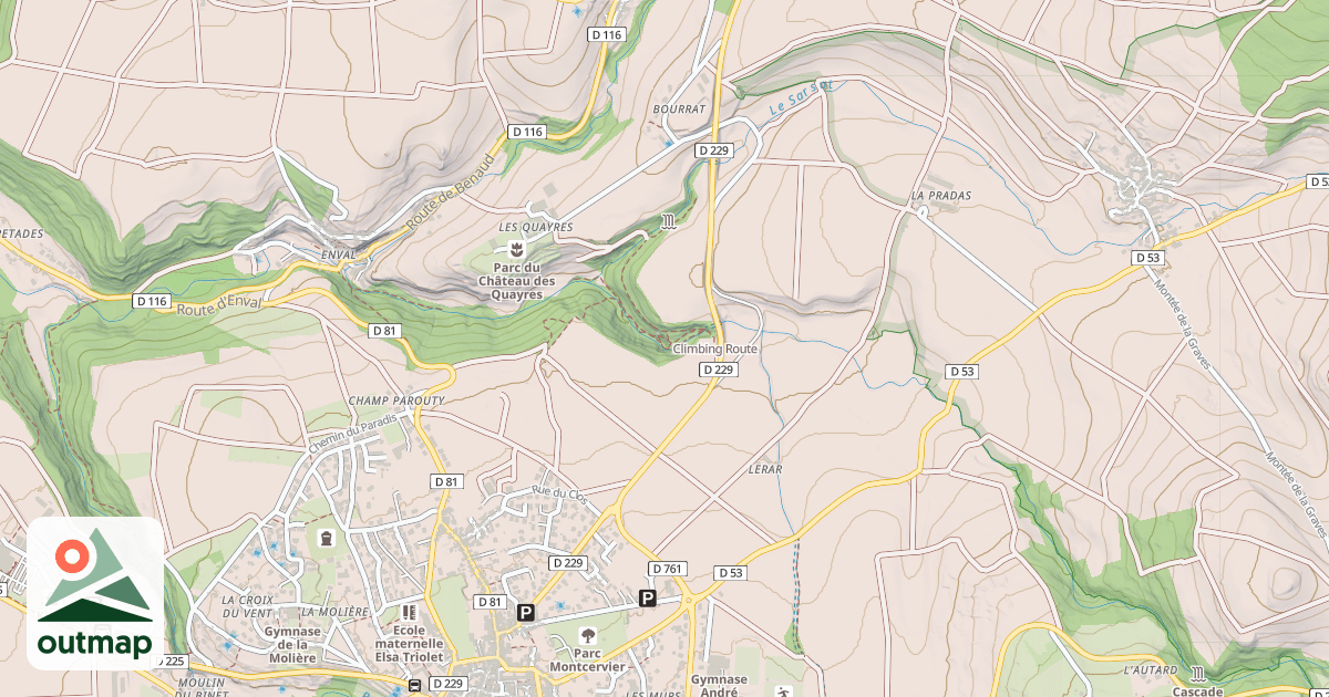 Map of Climbing Route