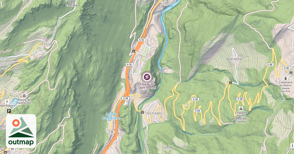 Map of Falaise de Saint-Marcel