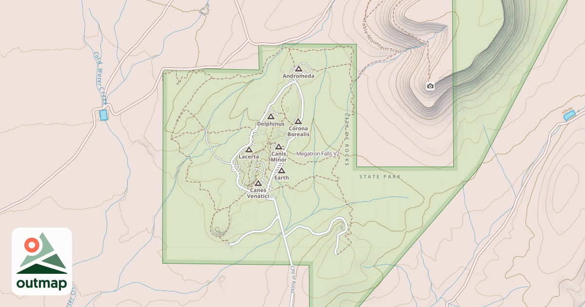 Map of Megatron Falls