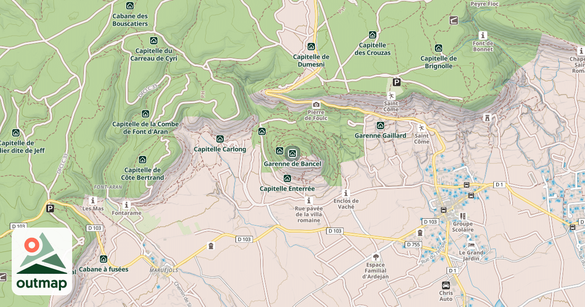 Map of Garenne de Bancel