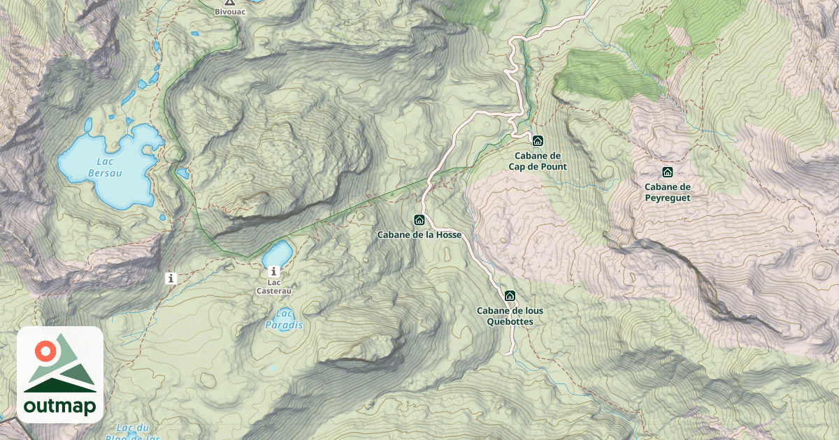 Map of Cabane de la Hosse