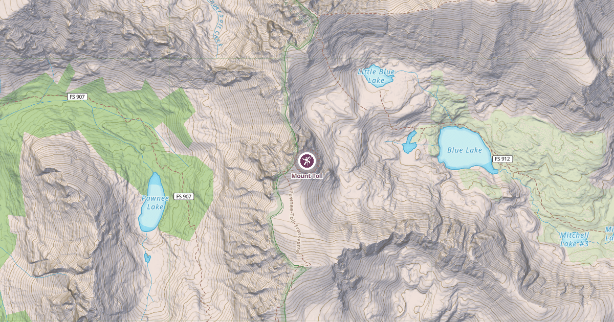 Map preview of Mount Toll