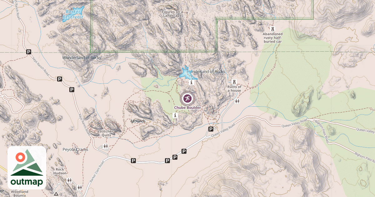 Map of Chube Boulder
