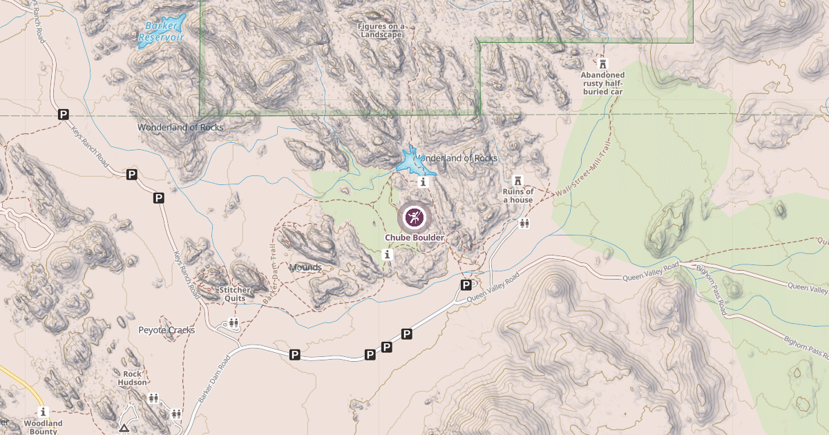Map preview of Chube Boulder