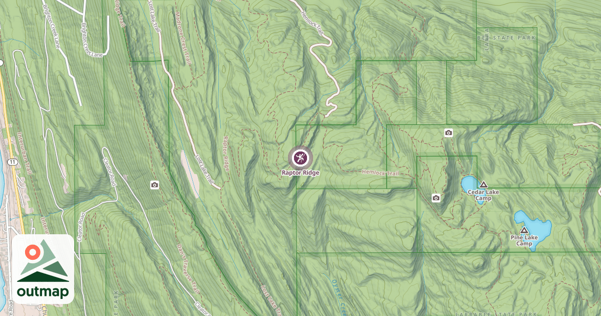 Map of Raptor Ridge