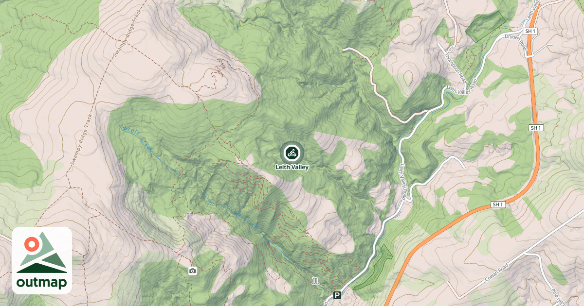Map of Leith Valley