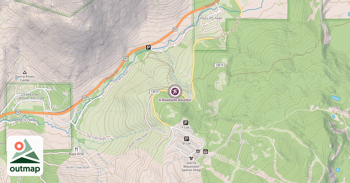 Map of A Roadside Boulder