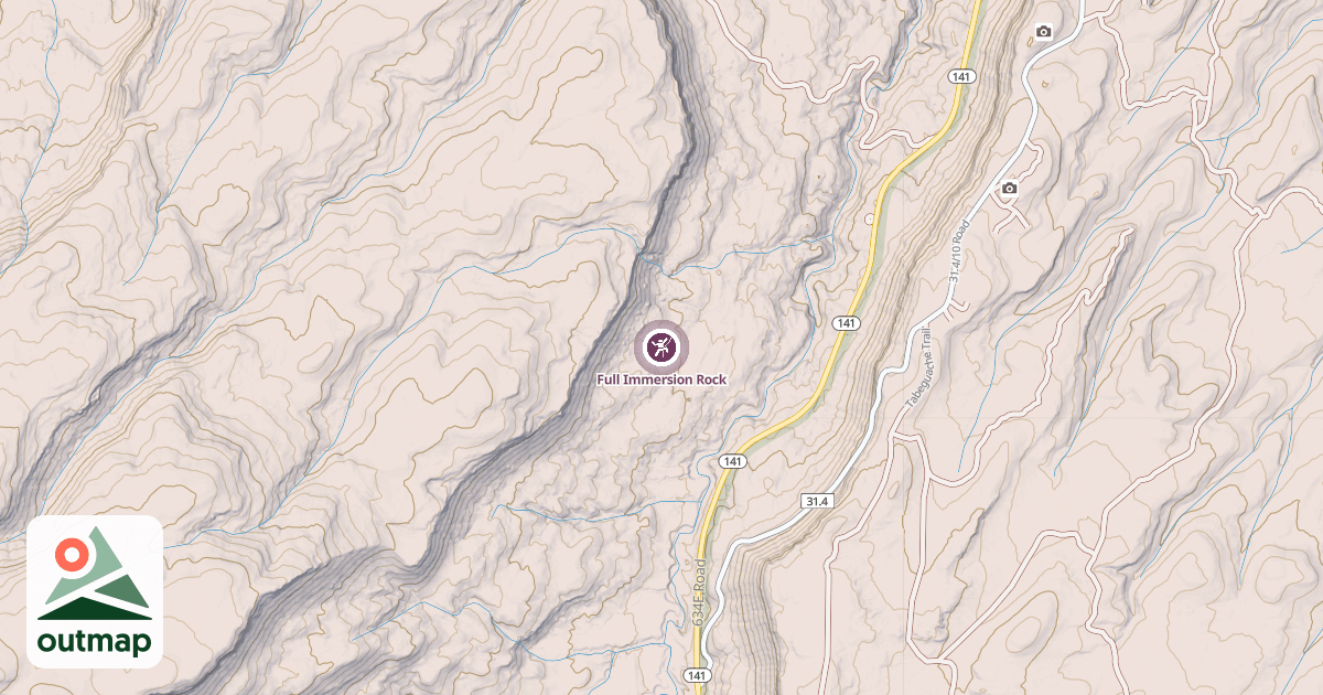 Map of Full Immersion Rock