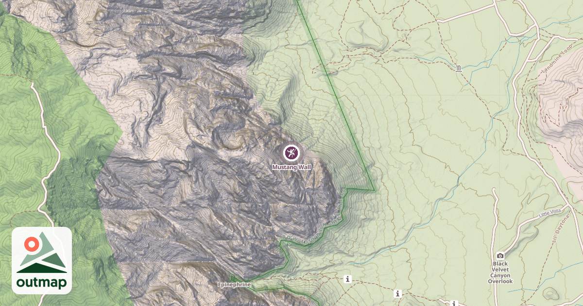 Map of Mustang Wall