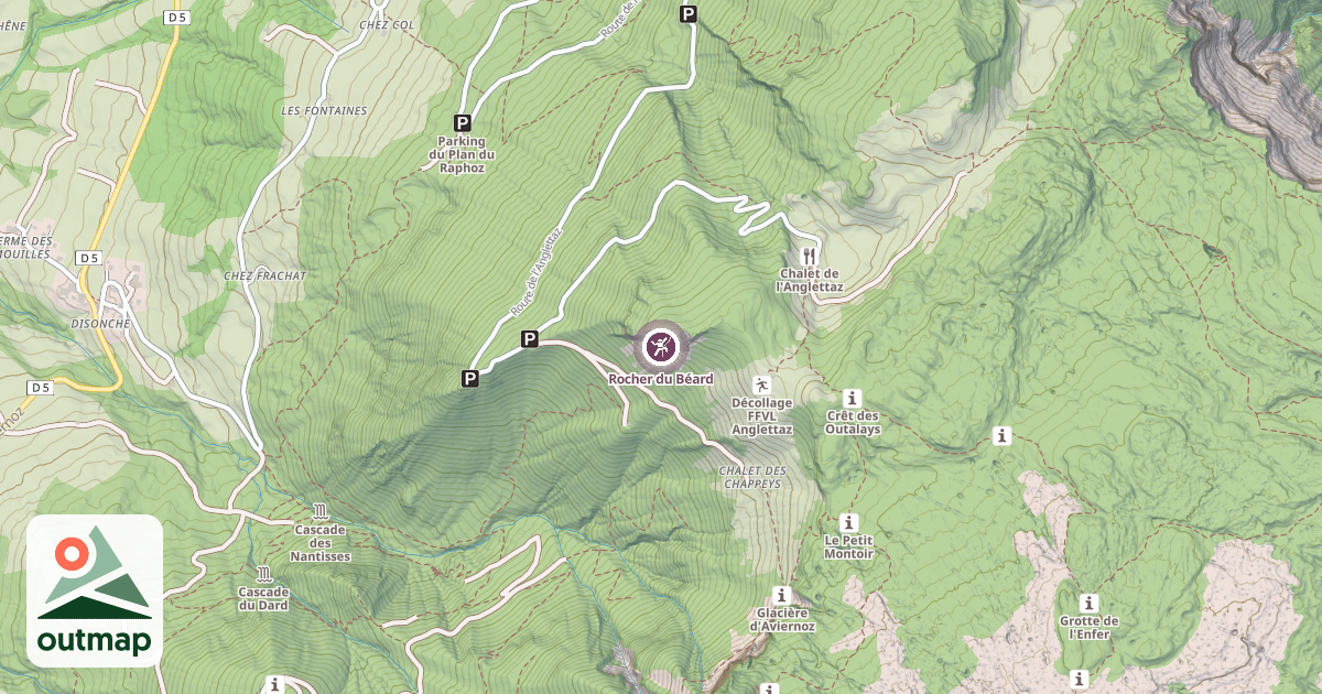 Map of Rocher du Béard