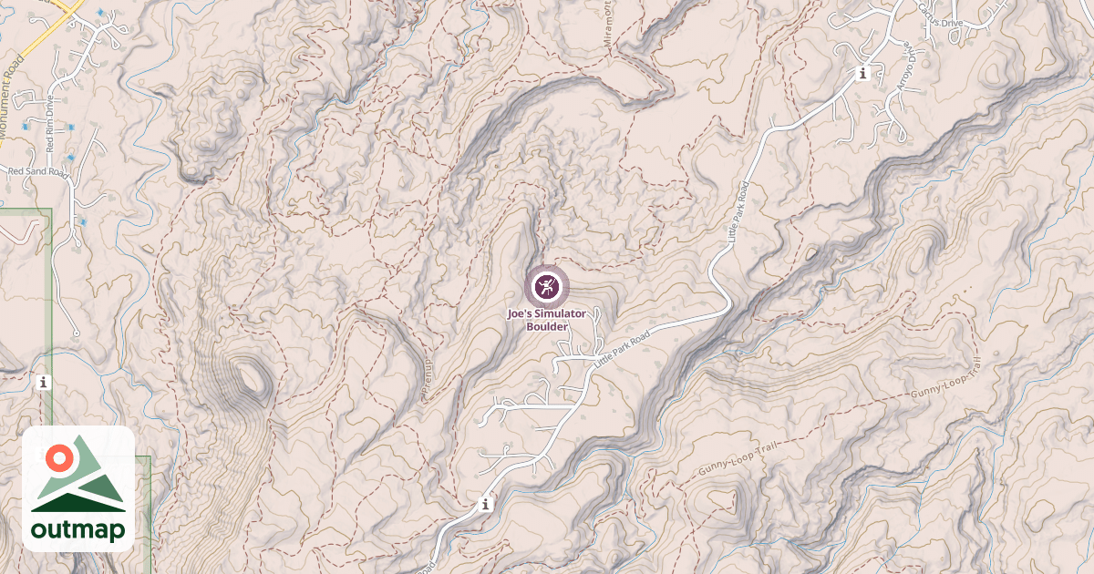 Map of Joe's Simulator Boulder