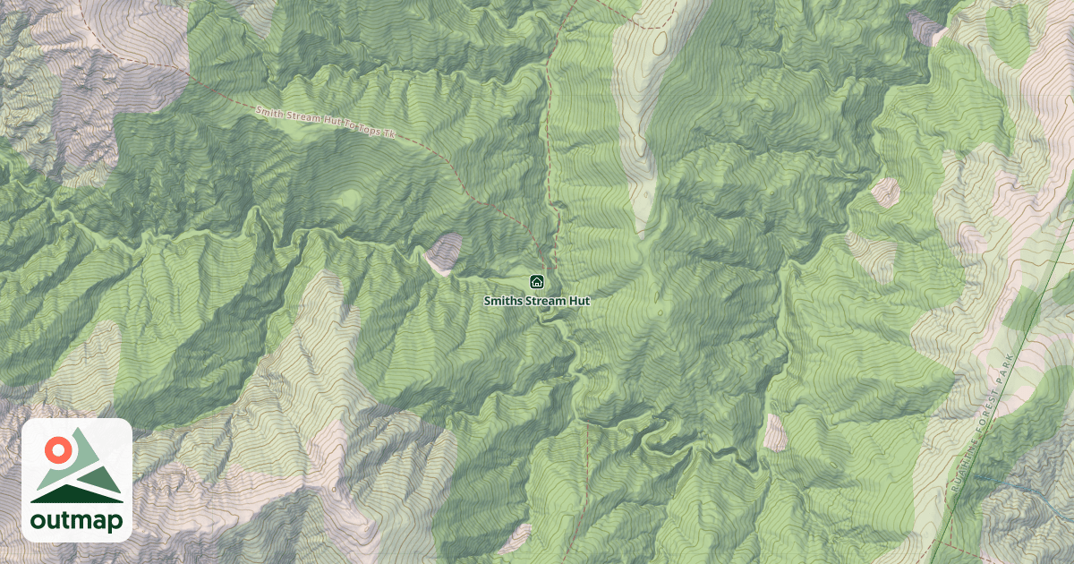 Map of Smiths Stream Hut