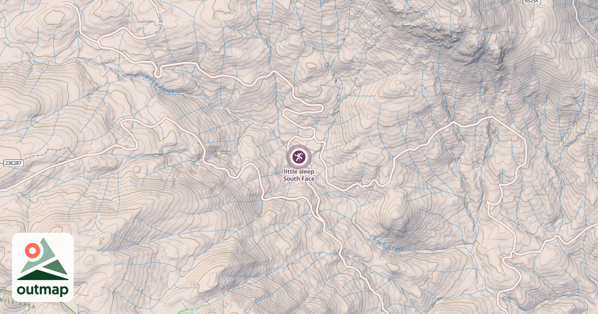 Map of little sleep South Face