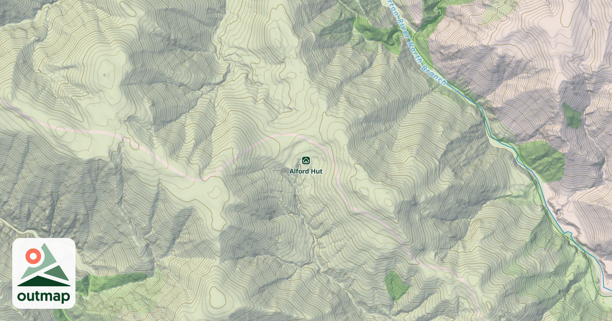 Map of Alford Hut