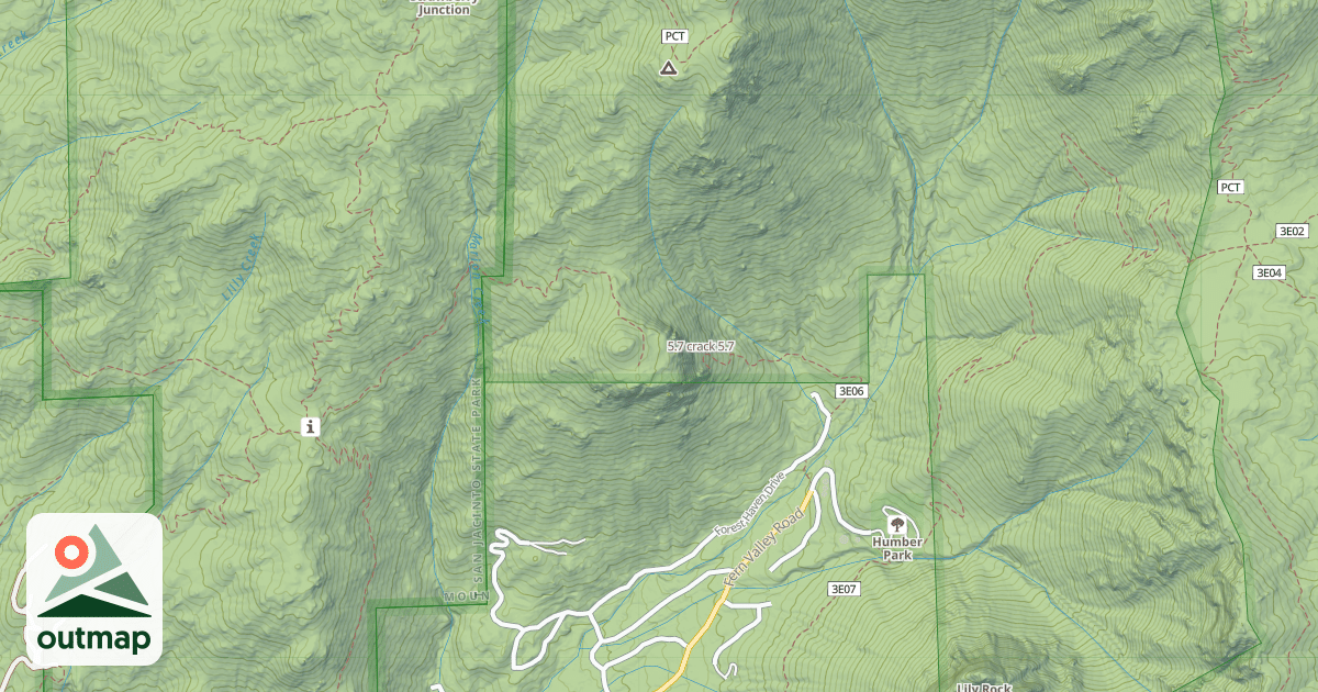 Map of 5.7 crack