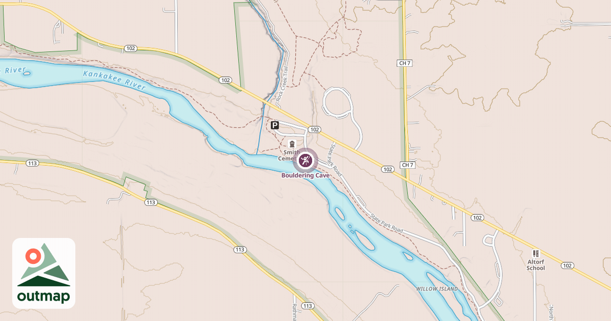 Map of Bouldering Cave