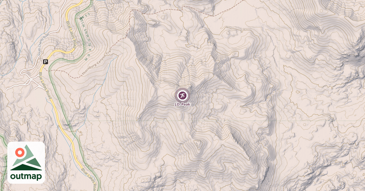 Map of J.D. Peak