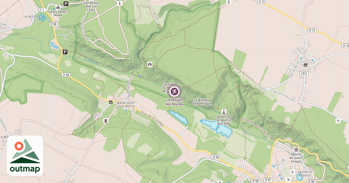 Map of Le Moulin des Roches