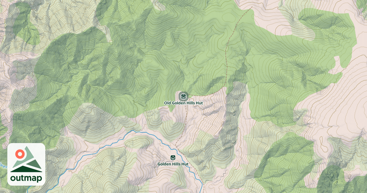 Map of Old Golden Hills Hut