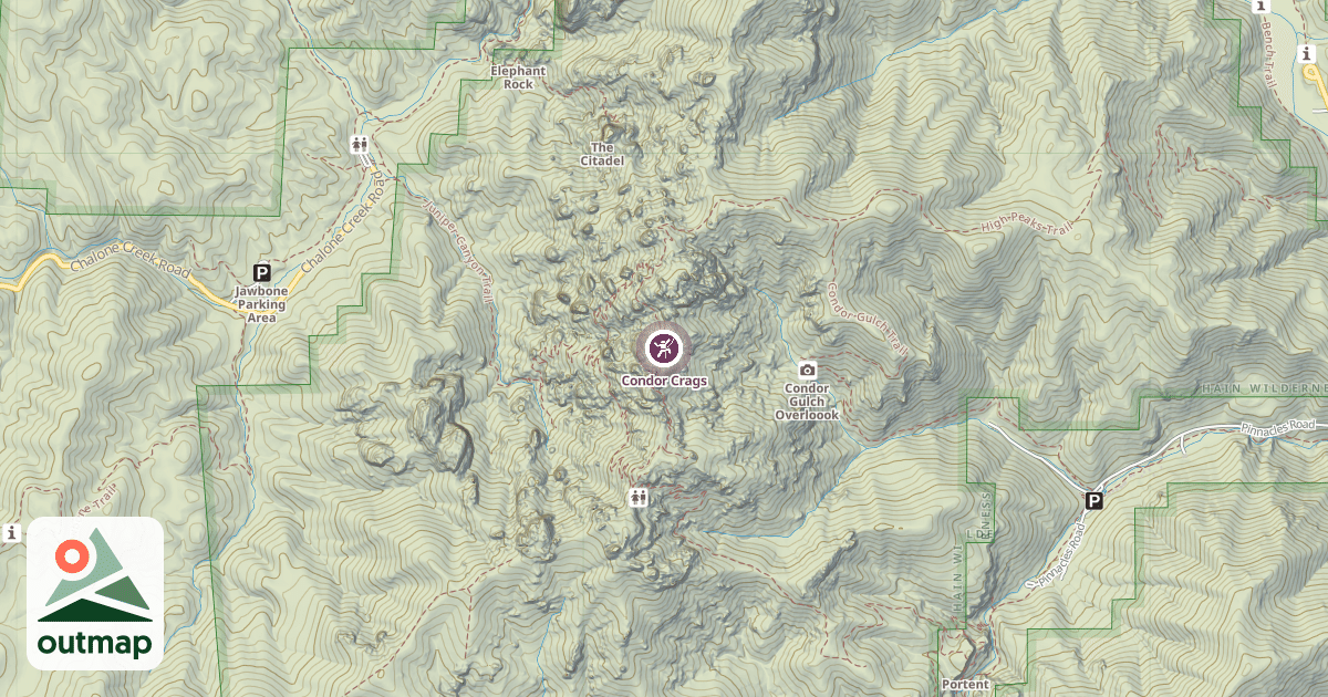 Map of Condor Crags