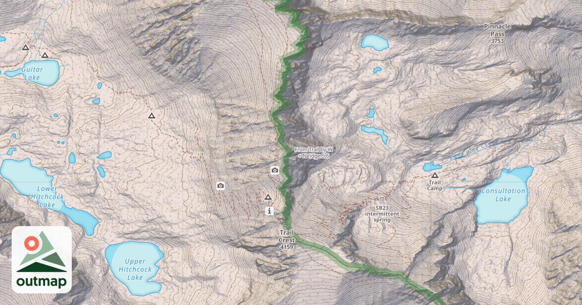 Map of From Trail by W + N ridge