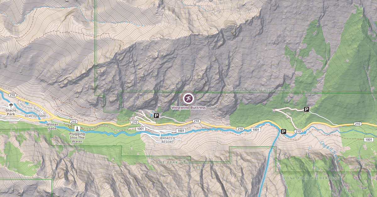 Map preview of Westwind Buttress
