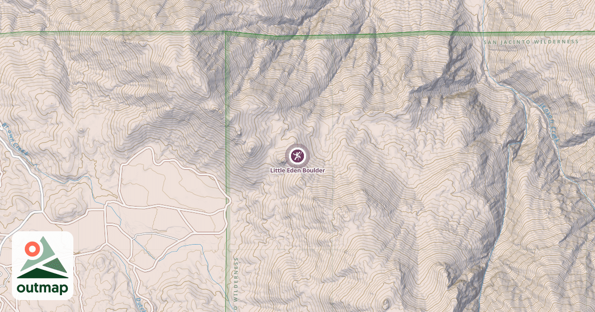 Map of Little Eden Boulder