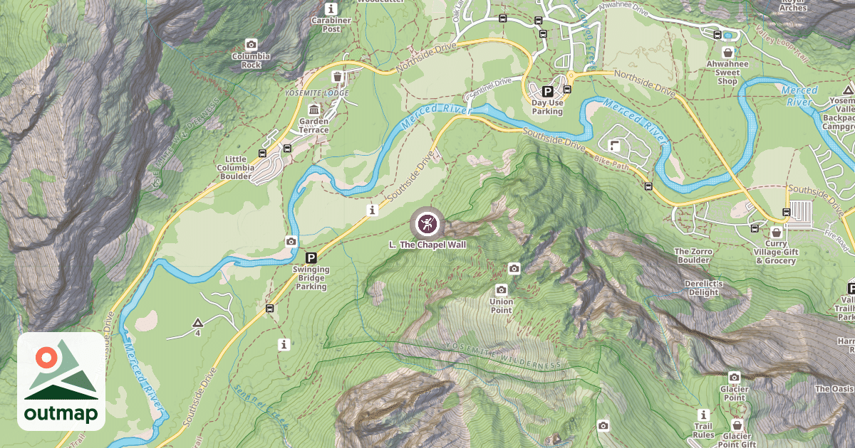 Map of L.  The Chapel Wall