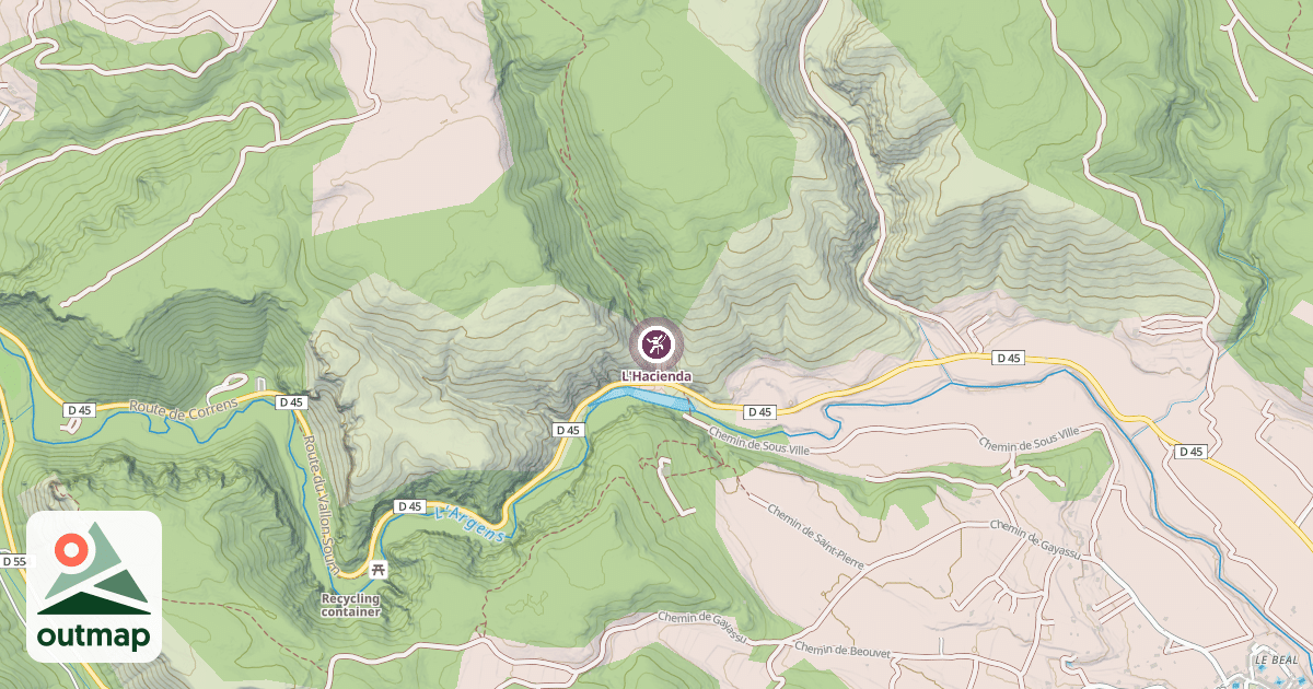 Map of L'Hacienda