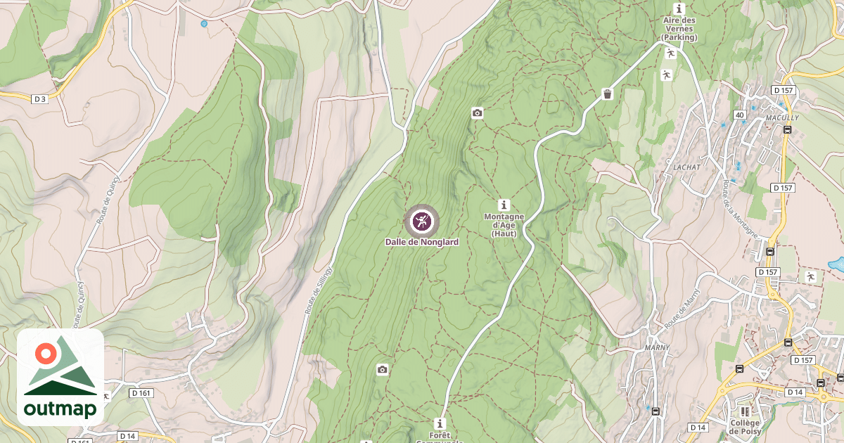 Map of Dalle de Nonglard