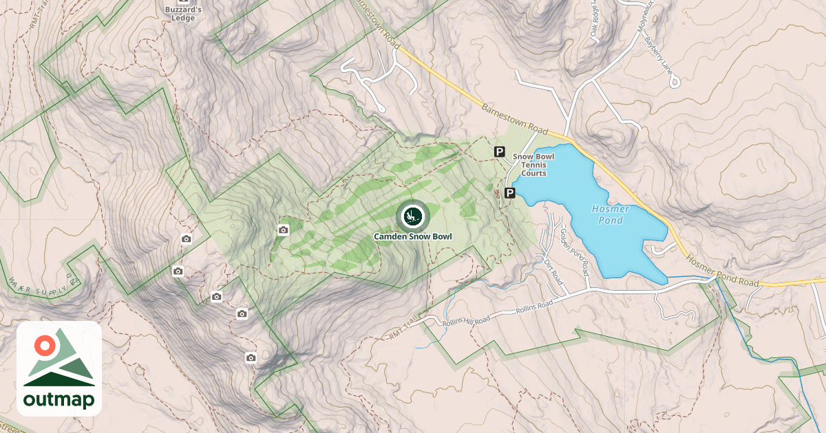 Map of Camden Snow Bowl