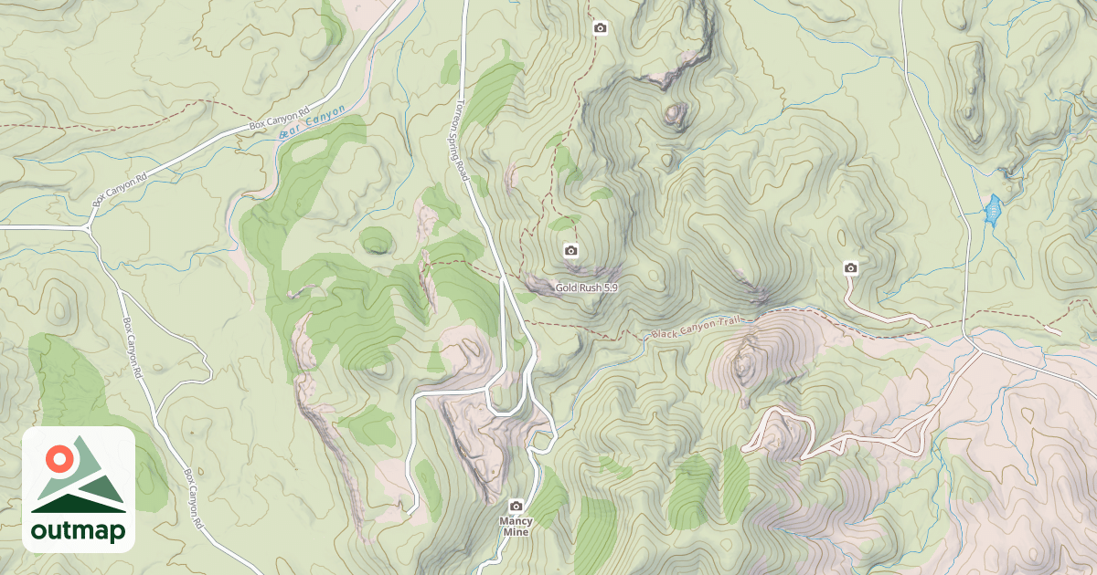 Map of Gold Rush