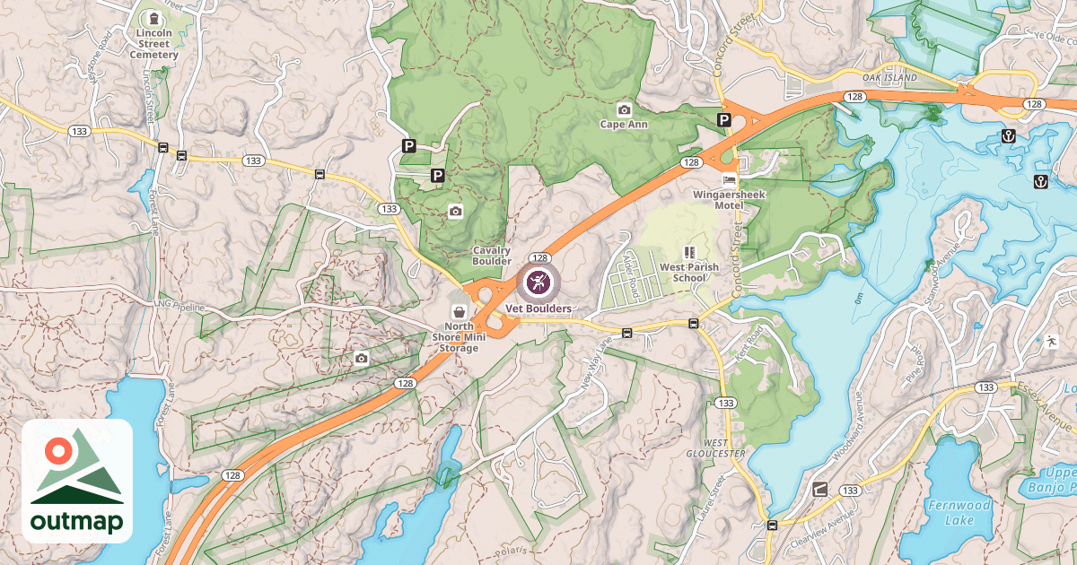 Map of Vet Boulders