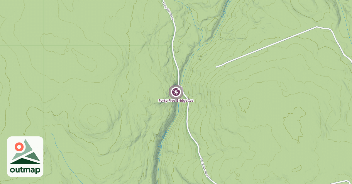 Map of Forty-Five Bridge Ice