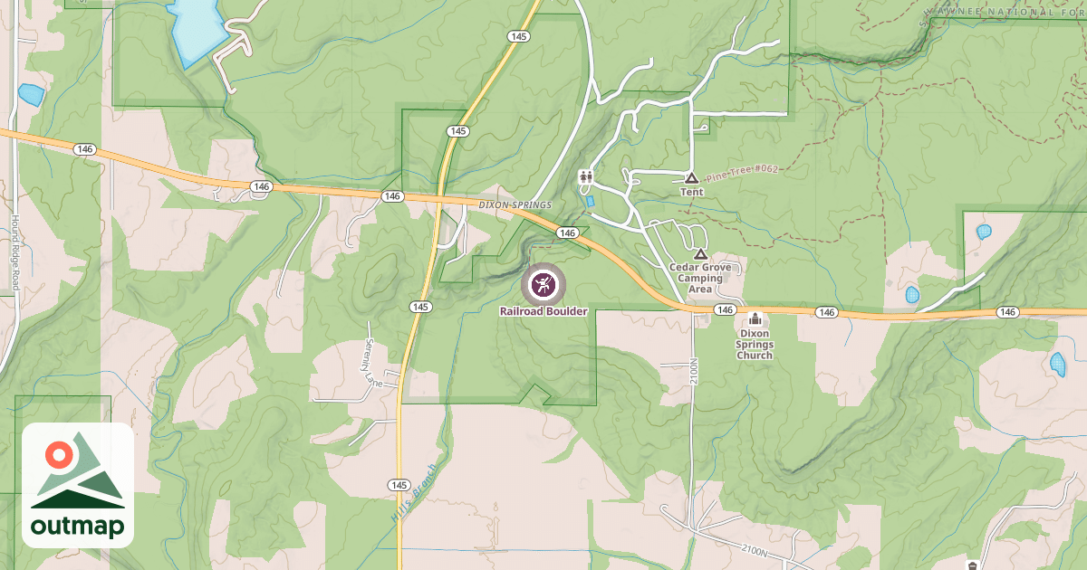 Map of Railroad Boulder