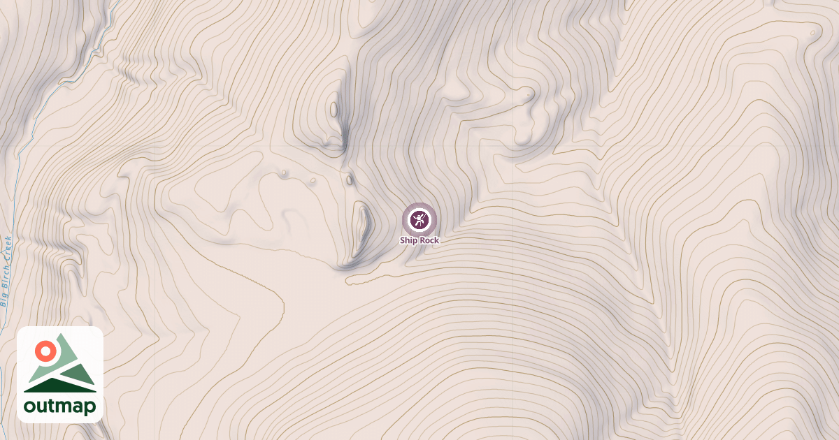 Map of Ship Rock