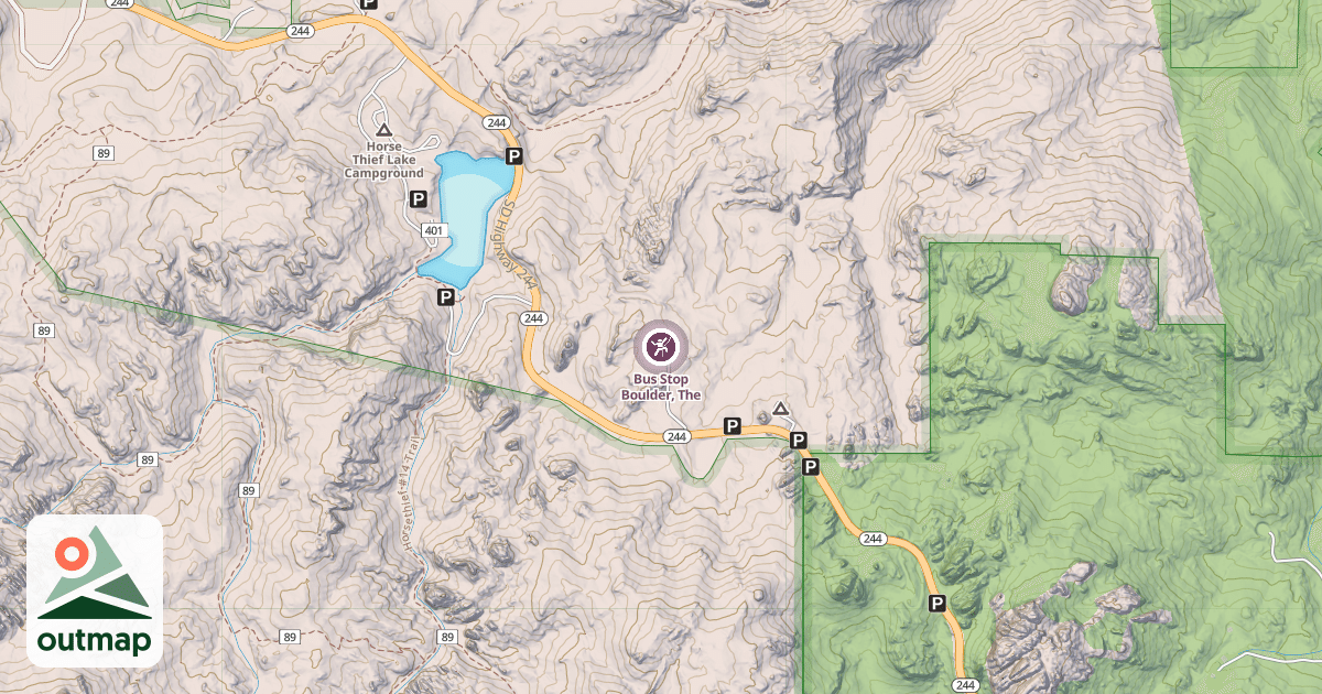 Map of Bus Stop Boulder, The
